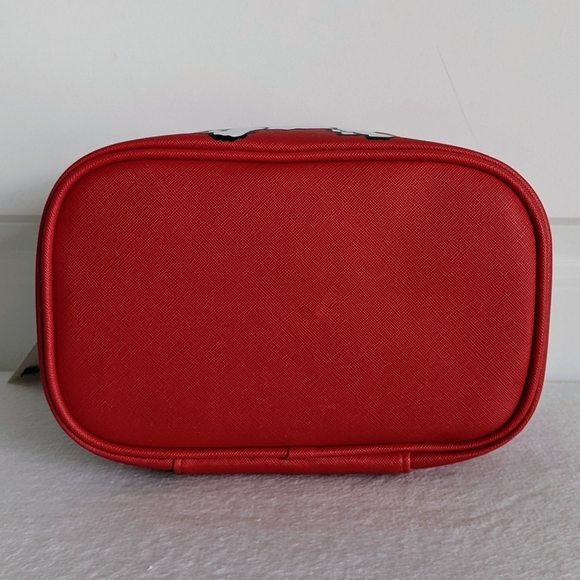 marc tetro Westie Cosmetic Case Bag Extra Large PVC Saffiano Red NWT - Picture 9 of 13